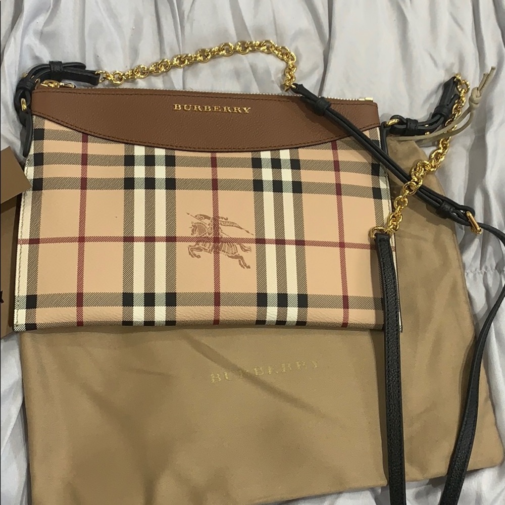 Burberry leather clutch bag